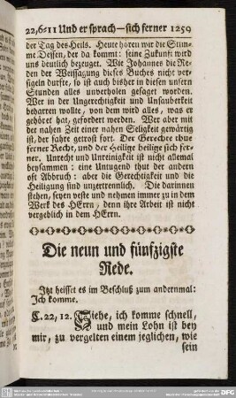 Die neun und fünfzigste Rede