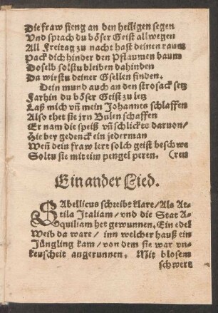 Ein ander Lied. ||