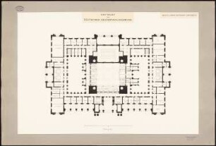 Reichstag, Berlin: Grundriss Zwischengeschoss 1:200