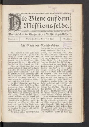 Nummer 11. November 1916