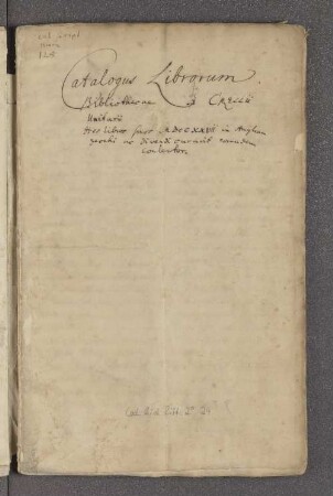 [Samuel Crell: Catalogus librorum] : Cod. hist. litt. : 2° : 24