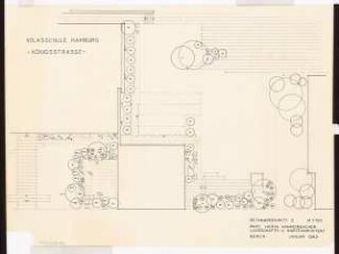 Wettbewerb Grüngestaltung Neu-Altona, Hamburg: Volksschule Pflanzplan Detail 3 1:100