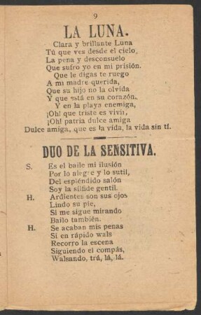 Duo de la sensitiva.