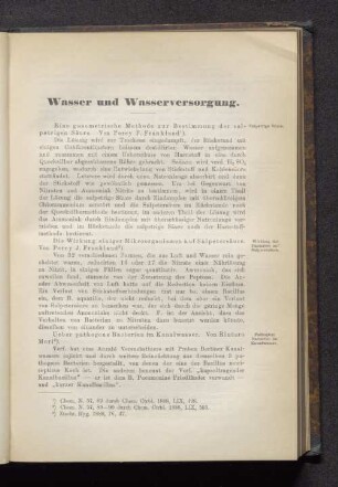 Wasser und Wasserversorgung