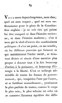 De la Constitution anglaise ; des Elections populaires.