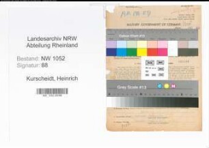 Entnazifizierung Heinrich Kurscheidt , geb. 13.06.1898 (Lehrer)