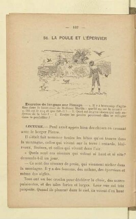 51. La poule et l'épervier