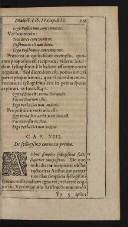 Cap. XIII. De syllogismo connexo primo.