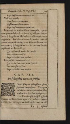 Cap. XIII. De syllogismo connexo primo.