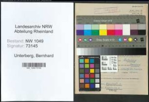 Entnazifizierung Bernhard Unterberg , geb. 23.07.1893 (Wachtmeister)