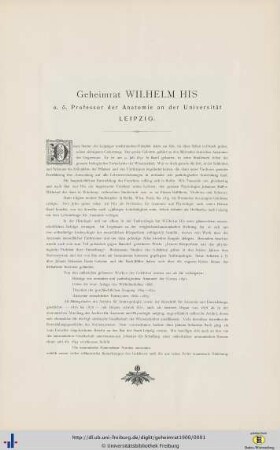 Geheimrat Wilhelm His, o. ä. Professor der Anatomie an der Universität Leipzig