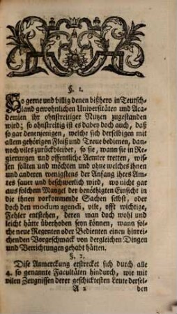 Wiederhohlte Nachricht von einer Staats- und Cantzley-Academie, Oder einer näheren Anleit- und Zubereitung junger von Universitäten oder Reisen kommender Printzen, Grafen, Cavaliers und anderer Personen, zu der Europäischen, besonders der Teutschen, Staats-Klugheit ...