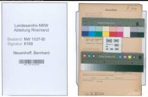 Entnazifizierung Bernhard Neuenhoff , geb. 20.01.1883 (Postbeamter)