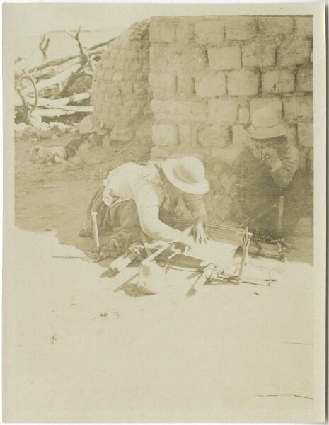 Spanish-speaking Indians from Argentina weaving