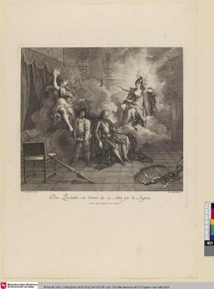 Don Quijote est délivré de sa Folie par la Sagesse