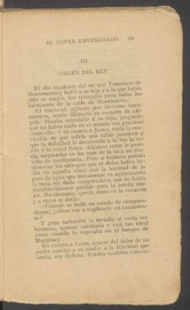 III - Orden del rey