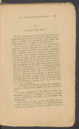 III - Orden del rey