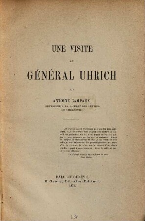 Une visite au général Uhrich