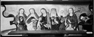 Kloster Lichtental Fürstenkapelle Rechter Seitenaltar Predella heute Johannes-Baptista-Altar von 1496,(zerschnitten und auf die Seitenaltäre verteilt) Öl auf Holz
