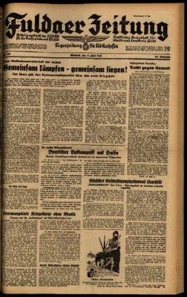Ausgabe vom Mittwoch, den 11. Juni 1941.