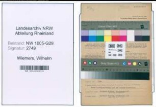 Entnazifizierung Wilhelm Wiemers , geb. 30.09.1891 (Bahnhofsvorsteher)