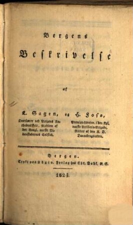 Bergens Beskrivelse