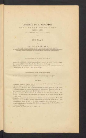 Obras de Ernesto Quesada