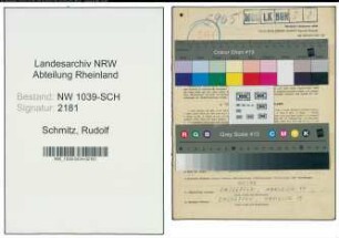 Entnazifizierung Rudolf Schmitz , geb. 14.06.1891 (Betriebsfuehrer)