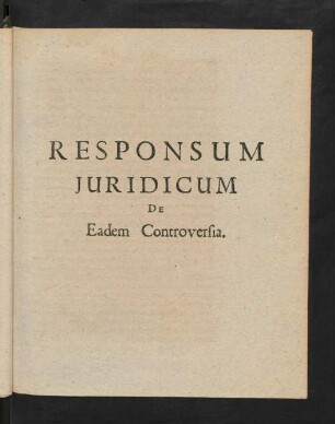 53-103, Responsum Juridicum De Eadem Controversia.