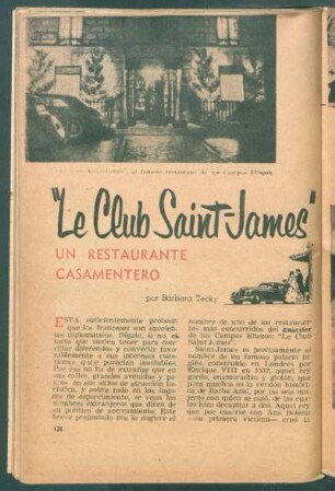 "Le Club Saint-James" - un restaurante casamentero