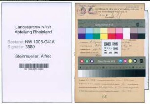 Entnazifizierung Alfred Steinmueller , geb. 05.12.1911 (Polizeibeamter)