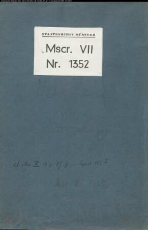 Abschriften zur Geschichte des Karthäuserklosters Weddern bei Dülmen