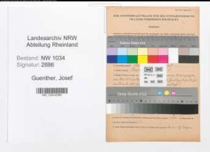 Entnazifizierung Josef Guenther , geb. 06.06.1874 (Oberinspektor)