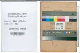 Entnazifizierung Walter Seidenfad , geb. 13.03.1904 (Dentist)