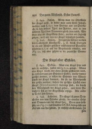 Die Kugel oder Sphäre.