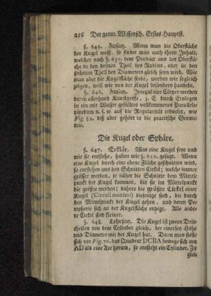 Die Kugel oder Sphäre.