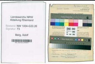 Entnazifizierung Adolf Berg , geb. 06.10.1911 (Lehrer)