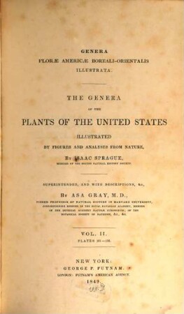 The genera of the plants of the United States. 2, Plant 101 - 186