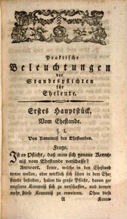 Praktischer Katechismus für Eheleute