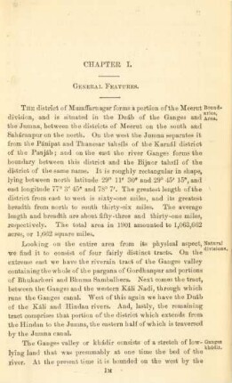 Chapter I. General features