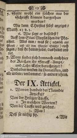 Der IX. Artickel