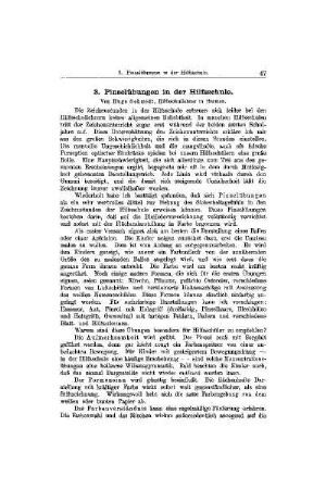 Pinselübungen in der Hilfsschule : [Mitteilungen]