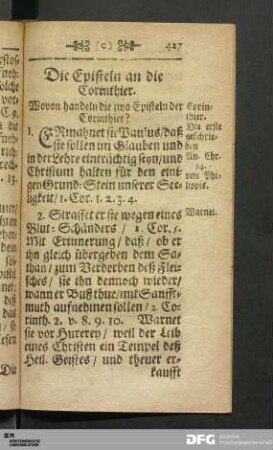 Die Episteln an die Corinthier.