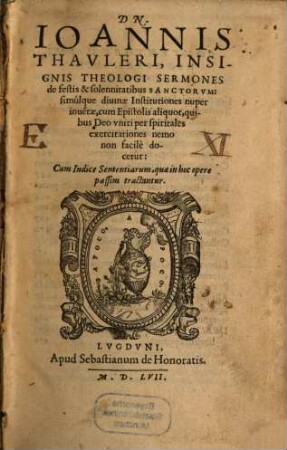 Sermones de festis Sanctorum