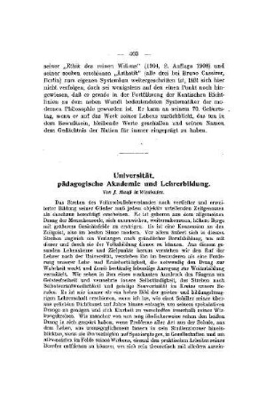 Universität, pädagogische Akadmie und Lehrerbildung