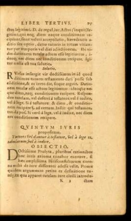 Quintum Iuris propositum.