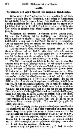 XXIII. Gleichungen des 1. Grades mit mehreren Unbekannten.