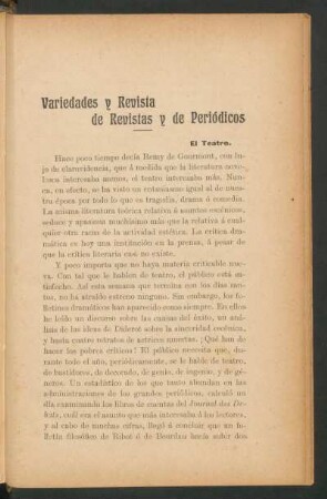 Variedades y revista de revistas y de periódicos