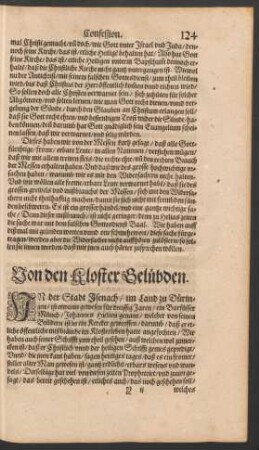 Von den Kloster Gelübden.