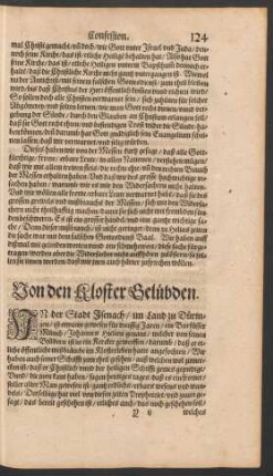 Von den Kloster Gelübden.